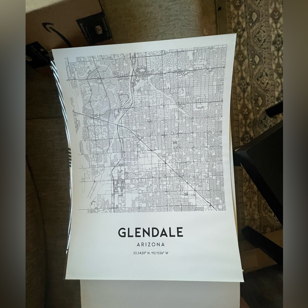 Print of Glendale, Arizona 18x24 - unframed